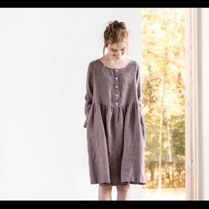 EUC • notPERFECTLINEN Mama Dress in Black